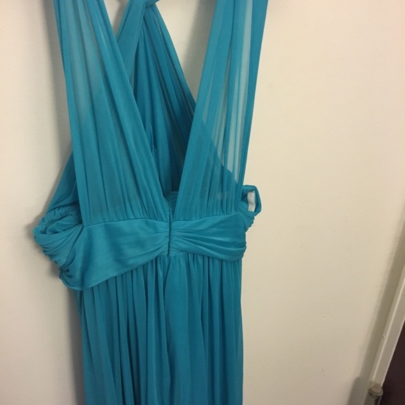 Turquoise custom-made gown - Picture 4 of 5